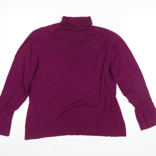 Precis Womens Purple Roll Neck Long Sleeve Jumper Size L