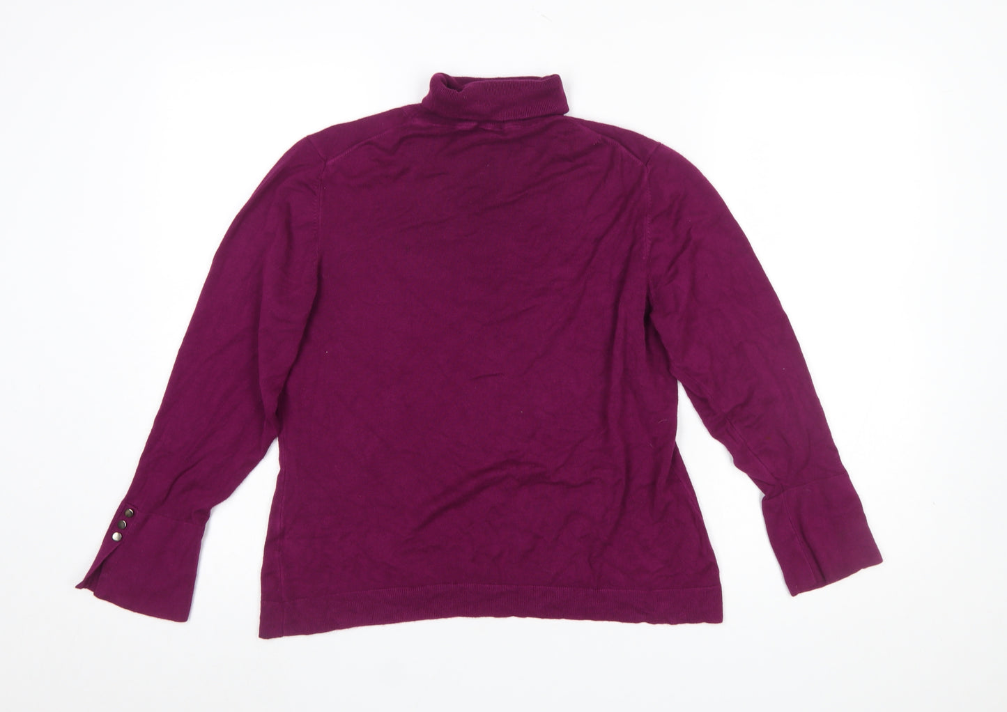 Precis Womens Purple Roll Neck Long Sleeve Jumper Size L