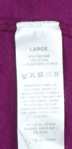 Precis Womens Purple Roll Neck Long Sleeve Jumper Size L