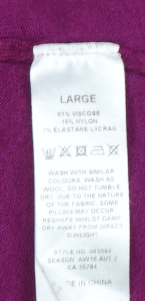 Precis Womens Purple Roll Neck Long Sleeve Jumper Size L