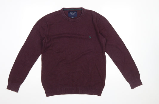 Joules Men's Purple Cotton Crew Neck Pullover Jumper Size S