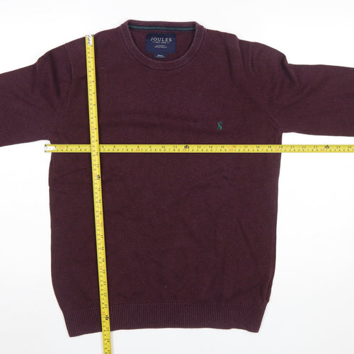Joules Men's Purple Cotton Crew Neck Pullover Jumper Size S