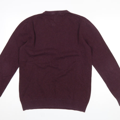 Joules Men's Purple Cotton Crew Neck Pullover Jumper Size S
