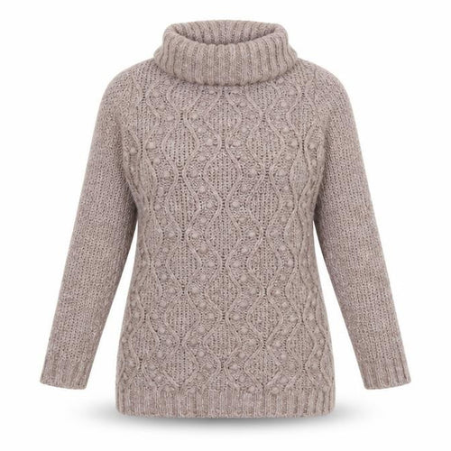 Marks and Spencer Womens Pink Roll Neck Chunky Knit Jumper UK 12