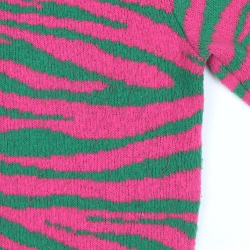 QED London Women's Multicoloured Animal Print Knit Jumper Size S