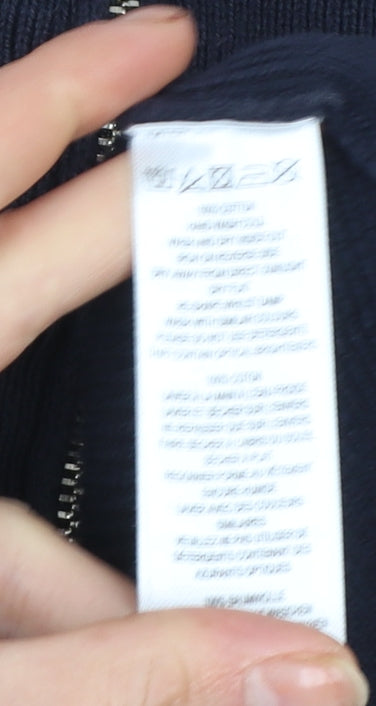 French Connection Women's Black High Neck Zip Cotton Jumper Size S