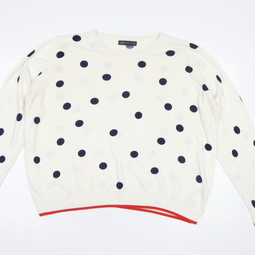 Marks and Spencer Women’s Ivory Polka Dot Knit Jumper Size 22