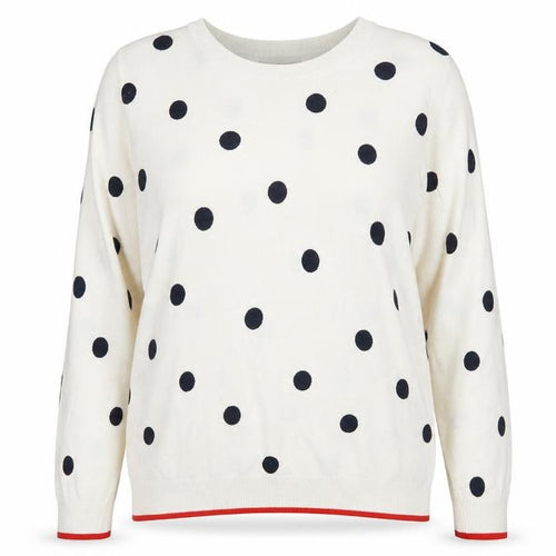 Marks and Spencer Women’s Ivory Polka Dot Knit Jumper Size 22