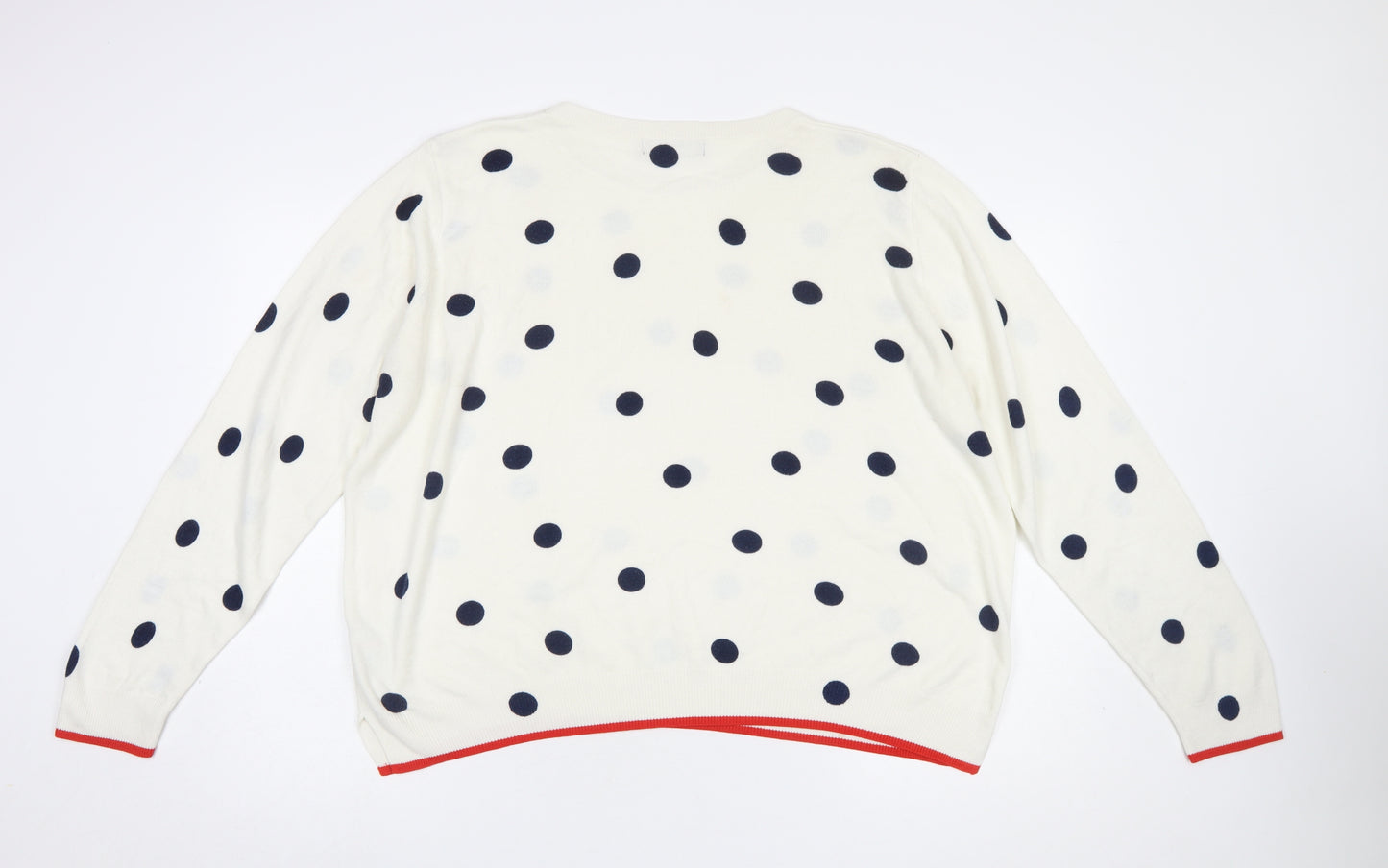Marks and Spencer Women’s Ivory Polka Dot Knit Jumper Size 22