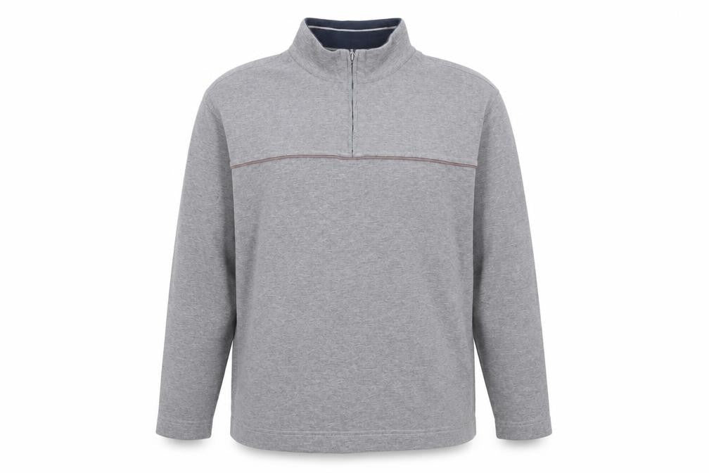 Trader Jeans Company Mens Grey 2XL 1/4 Zip Sweatshirt