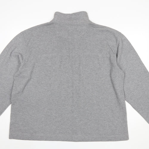 Trader Jeans Company Mens Grey 2XL 1/4 Zip Sweatshirt