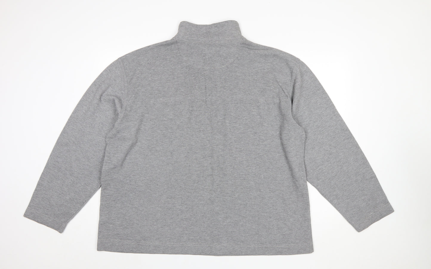 Trader Jeans Company Mens Grey 2XL 1/4 Zip Sweatshirt