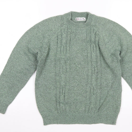 Damart Women’s Green Cable-Knit Pullover Jumper Size 12