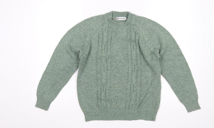 Damart Women’s Green Cable-Knit Pullover Jumper Size 12