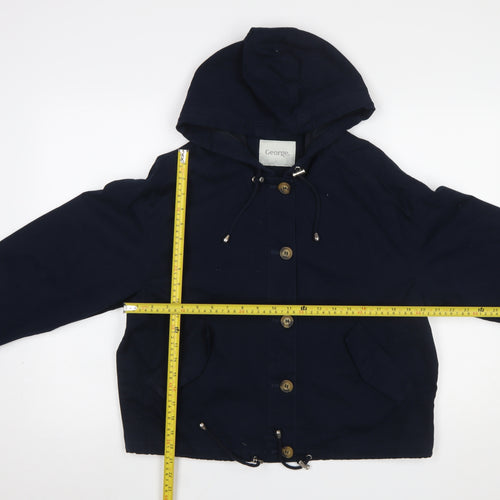 George Women's Blue Hooded Cotton Anorak Jacket XS