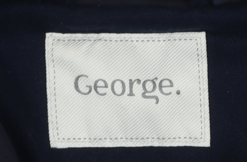 George Women's Blue Hooded Cotton Anorak Jacket XS