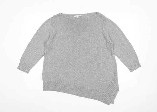 Marks and Spencer Per Una Women’s Grey Asymmetric Knit Jumper Size 18