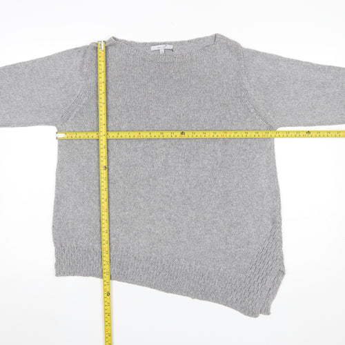 Marks and Spencer Per Una Women’s Grey Asymmetric Knit Jumper Size 18
