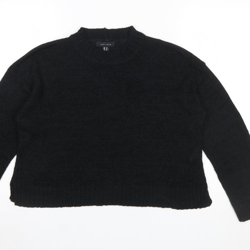 New Look Women's Black Knit Pullover Jumper Medium