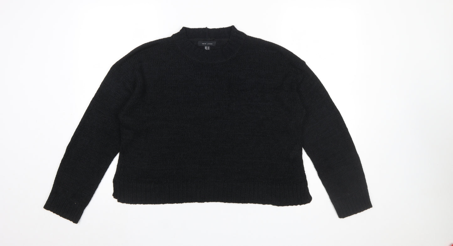 New Look Women's Black Knit Pullover Jumper Medium