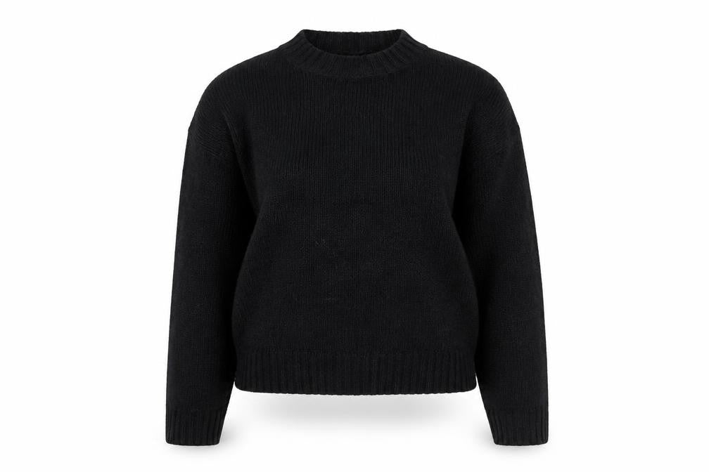 New Look Women's Black Knit Pullover Jumper Medium