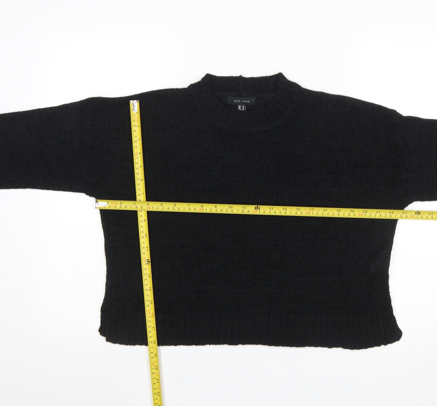 New Look Women's Black Knit Pullover Jumper Medium