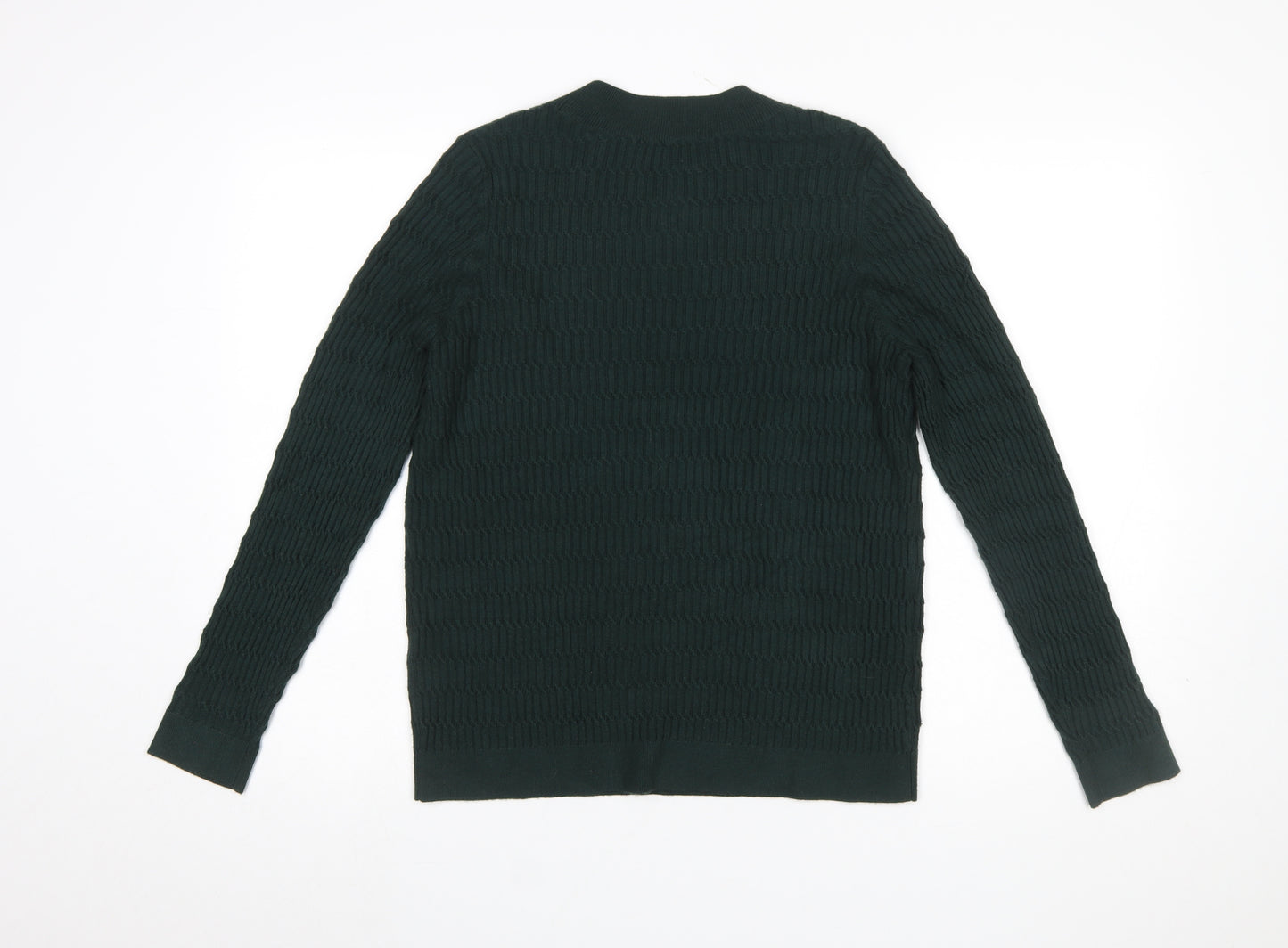 Tu Women Green Crew Neck Knit Jumper Size 14