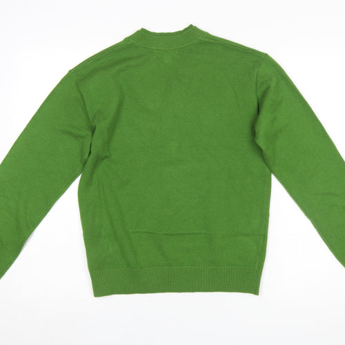 Marks and Spencer Women's Green V-Neck Pullover Jumper XS