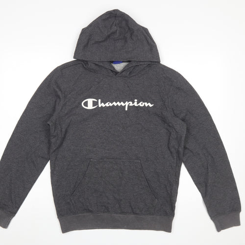 Champion Men's Grey Pullover Hoodie M Regular Fit Sportswear