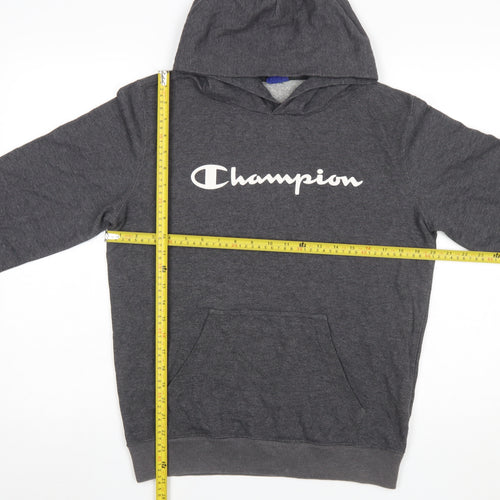 Champion Men's Grey Pullover Hoodie M Regular Fit Sportswear