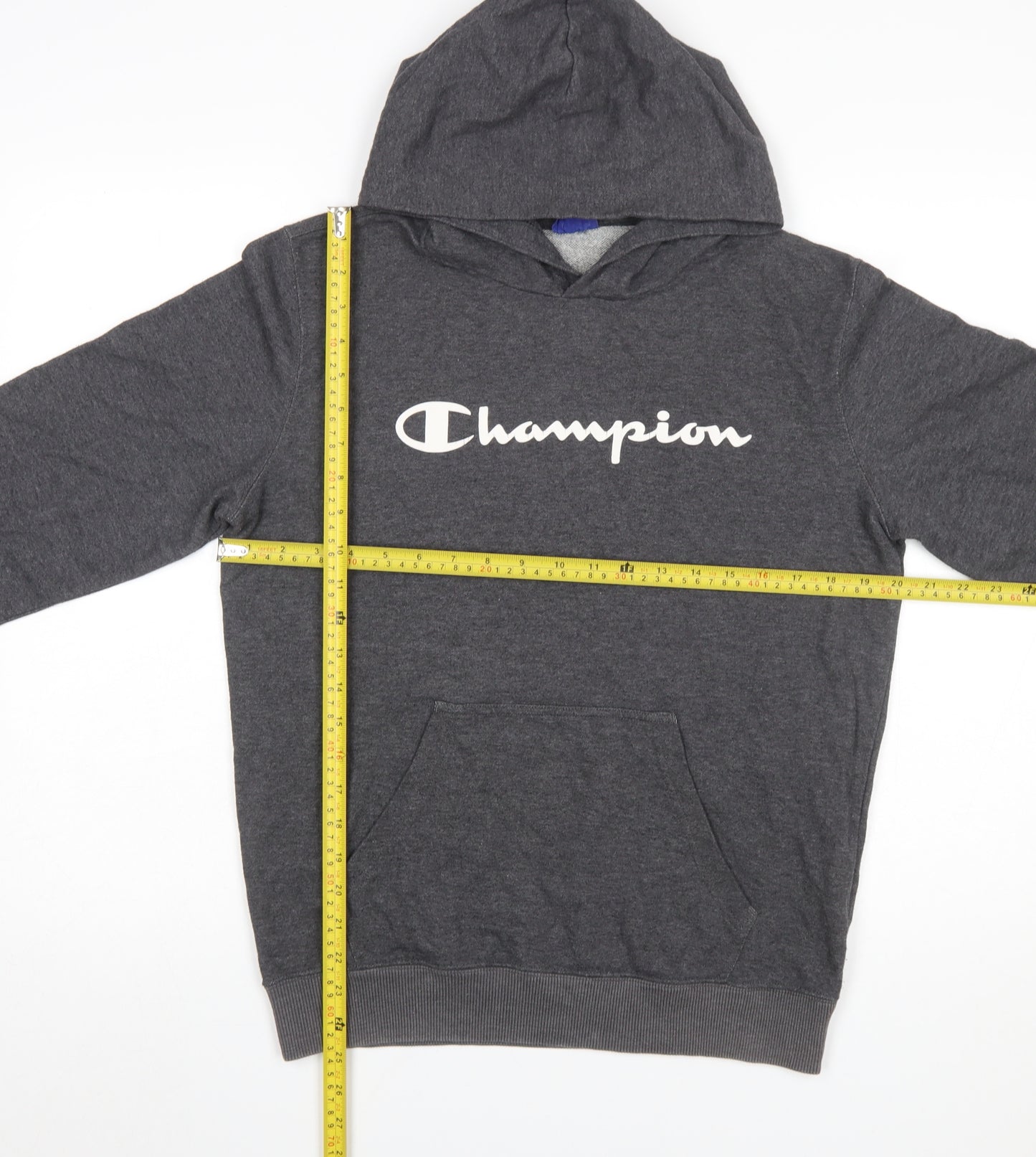 Champion Men's Grey Pullover Hoodie M Regular Fit Sportswear
