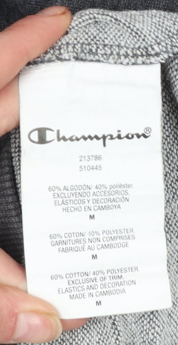 Champion Men's Grey Pullover Hoodie M Regular Fit Sportswear
