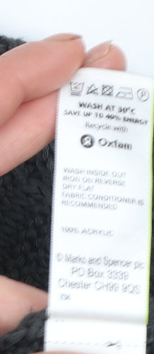Marks and Spencer Women's Grey Cable Knit Sleeveless Cardigan S
