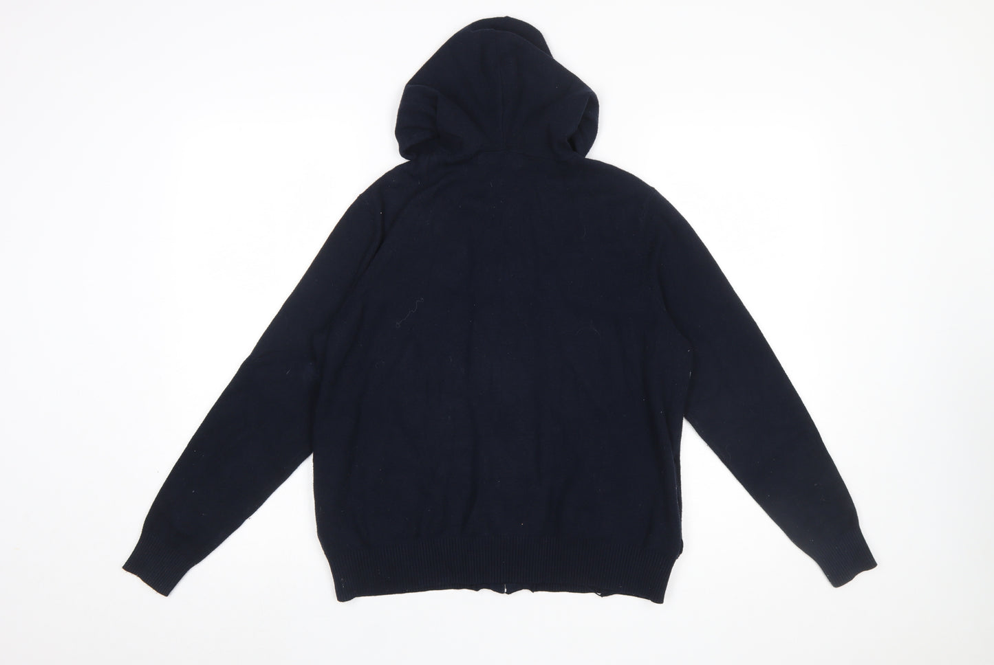 Marks and Spencer Women's Blue Full Zip Hooded Jumper Size M