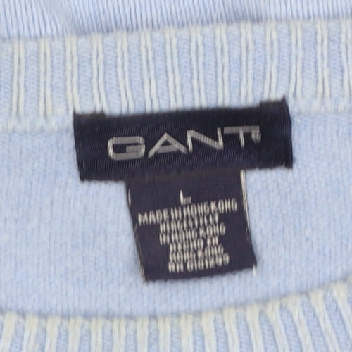 GANT Men’s Blue Cotton Crew Neck Pullover Jumper Size L