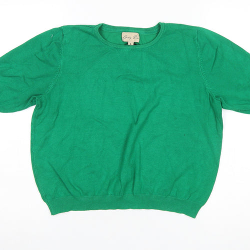 Lindy Bop Women's Green Short Sleeve Pullover Jumper Size L