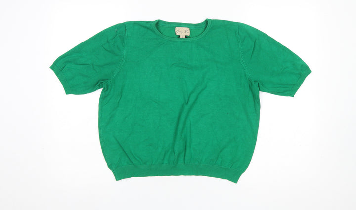 Lindy Bop Women's Green Short Sleeve Pullover Jumper Size L