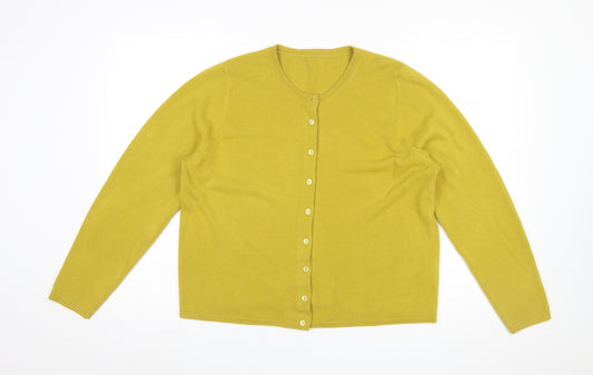 Marks and Spencer Women's Green Size 14 Button Cardigan