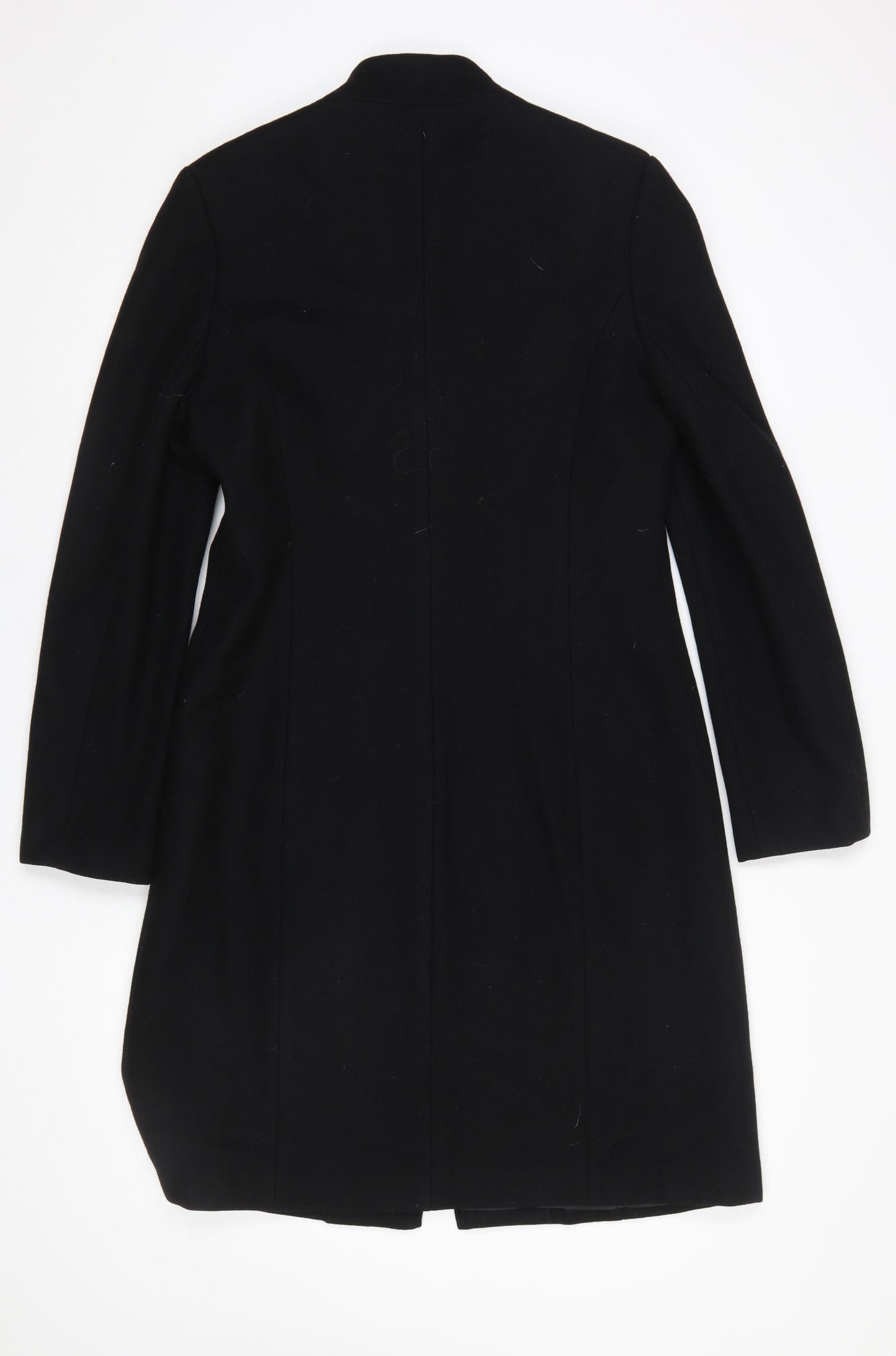 Fiorelli Women Black Wool Blend Long Zip Up Coat S