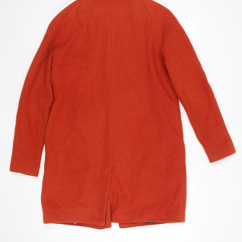 Dickins & Jones Women's Red Wool Mid-Length Overcoat Size 8