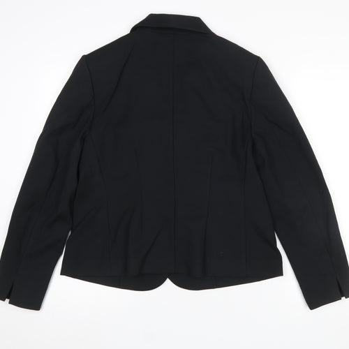 Marks and Spencer Women's Black Size 14 Classic Single-Breasted Suit Jacket