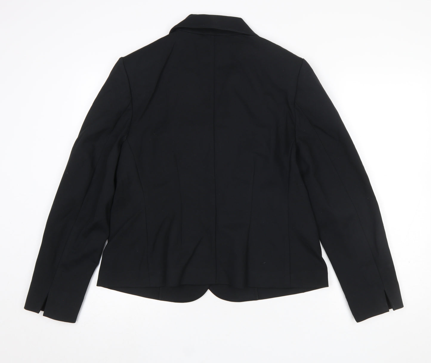 Marks and Spencer Women's Black Size 14 Classic Single-Breasted Suit Jacket