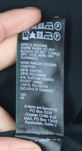 Marks and Spencer Women's Black Size 14 Classic Single-Breasted Suit Jacket