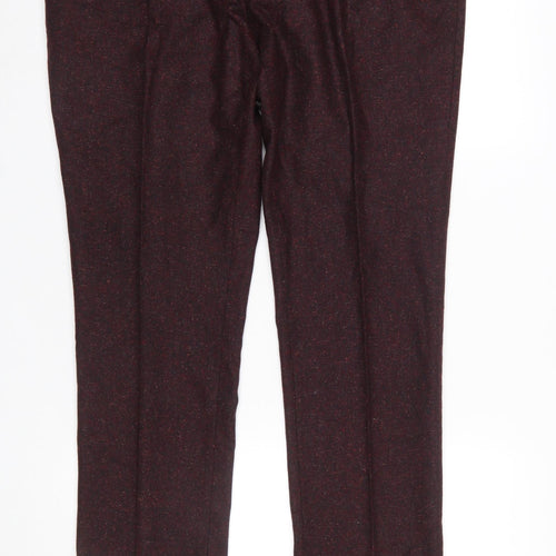 Next Men’s Brown Wool Blend Formal Dress Trousers Size 36R