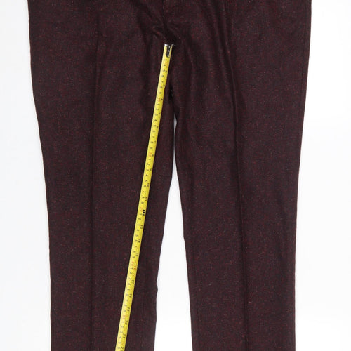 Next Men’s Brown Wool Blend Formal Dress Trousers Size 36R