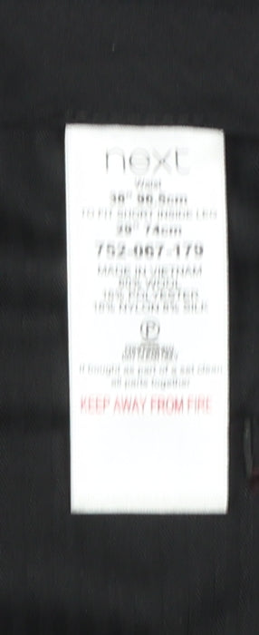 Next Men’s Brown Wool Blend Formal Dress Trousers Size 36R