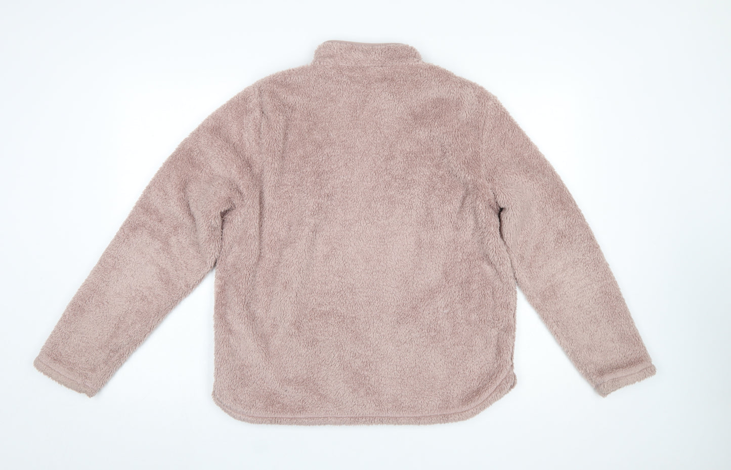 H&M Women's Beige 1/2 Zip Fleece Pullover Sweatshirt Size M