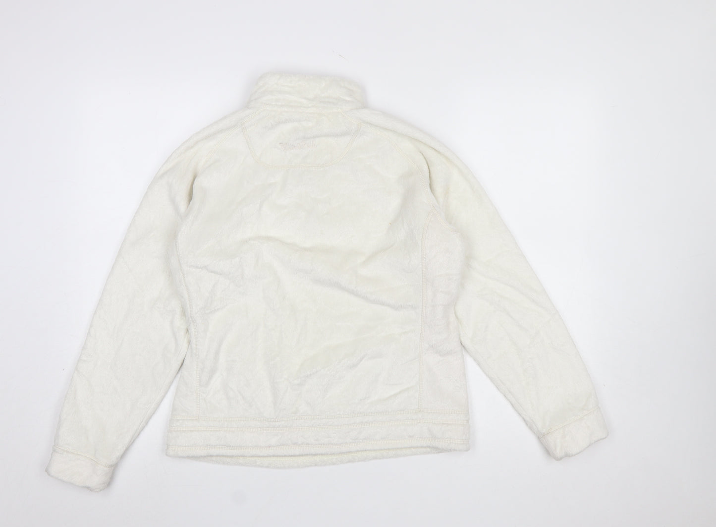 Weird Fish Women Ivory Fleece Pullover Sweatshirt M 1/4 Zip Polyester