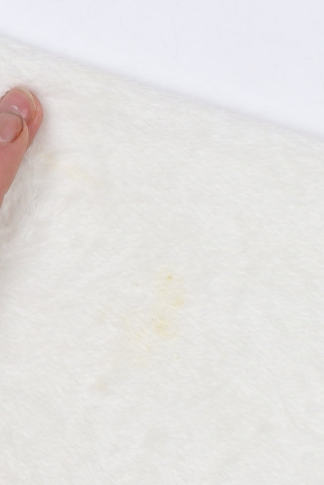 Weird Fish Women Ivory Fleece Pullover Sweatshirt M 1/4 Zip Polyester