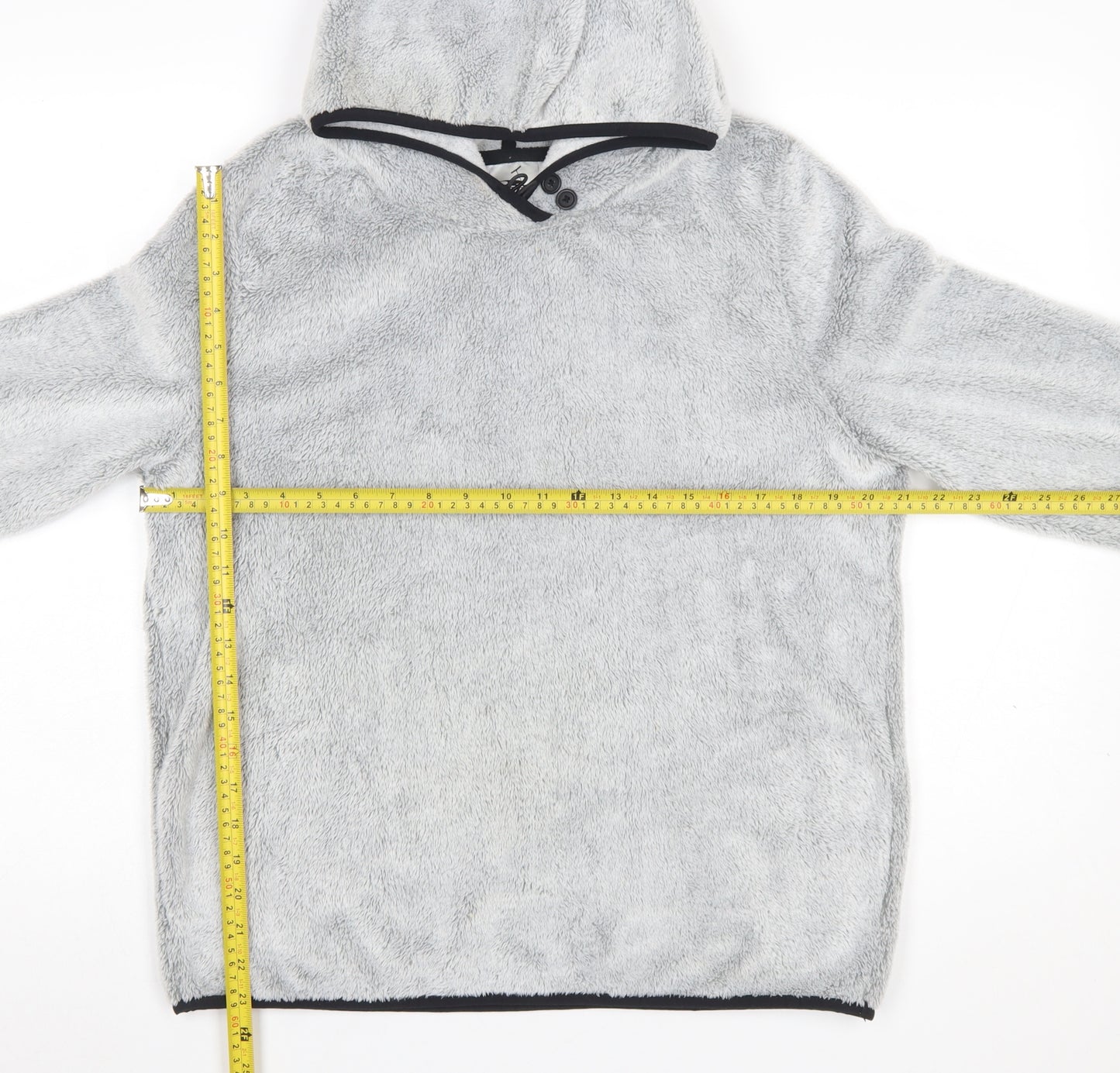 Crane Women Grey Size 12/14 Hooded Pullover Fleece Sweatshirt